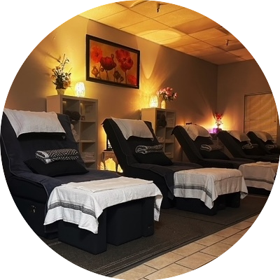 Refreshing and energizing Hot Water Bath foot Massage. Authentic Chinese Massage Lotus Blossom Day Spa